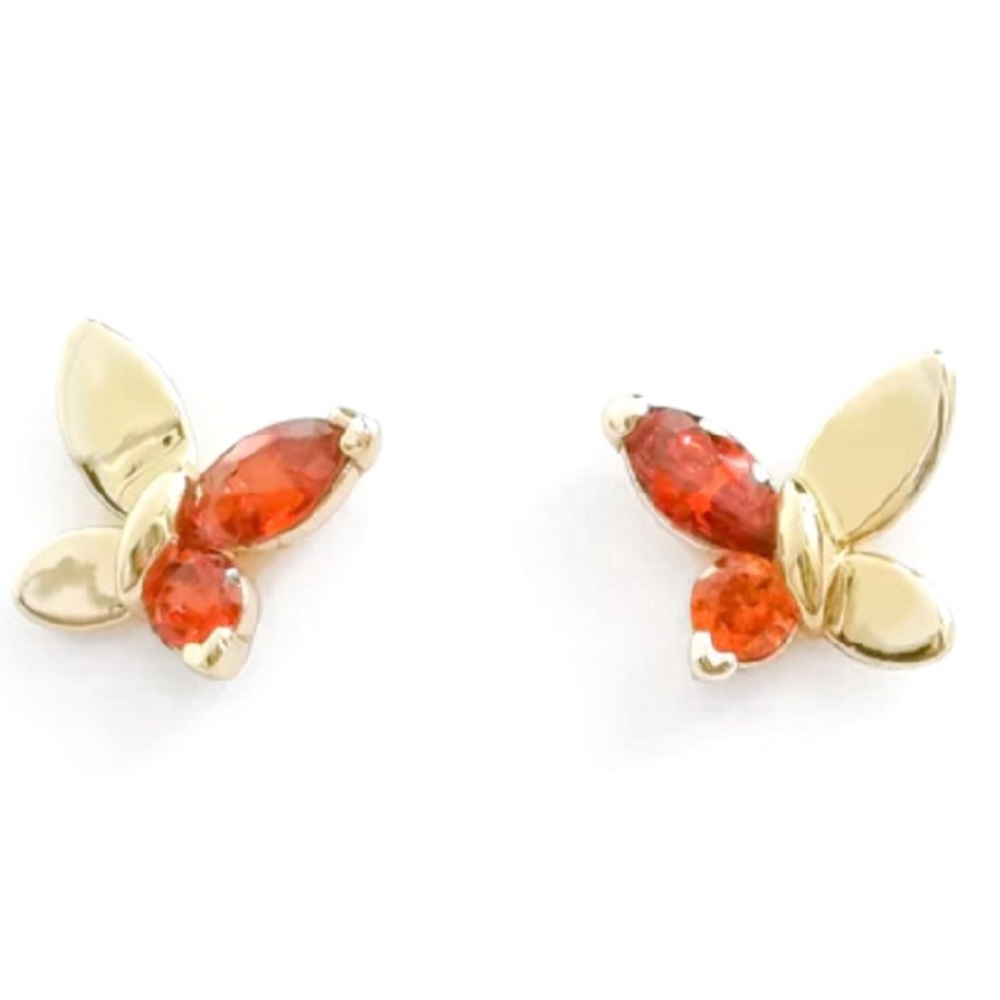$48 Kate Spade social butterfly crystal stud earrings red